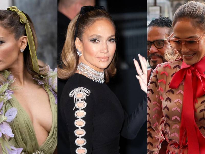 Jennifer López es una gran amante de la moda, y como tal, no puede dejar de lado la tendencia “coquette”, de la que tanto se habla en redes sociales. La Diva del Bronx se ha dejado ver con varios moños románticos y coquetos durante la Semana de la Moda de París.