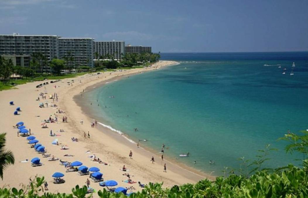 14. Ka'anapali Beach, Hawái: Una de las playas favoritas de los reyes hawaianos es ahora uno de los destinos favoritos para los turistas. Kaanapali está ubicada en la isla de Maui, del archipiélago de Hawái.