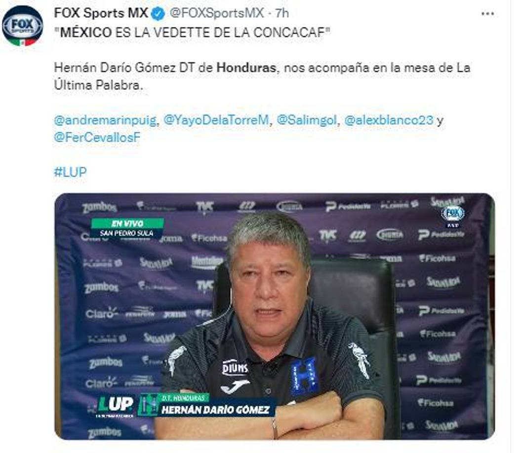 Bolillo Gómez conversó con el programa “La Última Palabra” de Fox Sports.