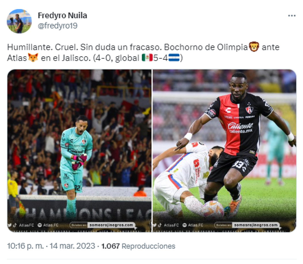 “Humillante, cruel y fracaso”, mencionó el comentarista deportivo Fredy Nuila.