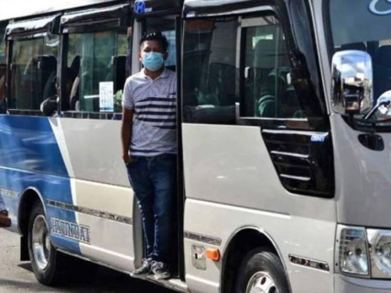 Imagen de archivo de transportistas en Tegucigalpa.