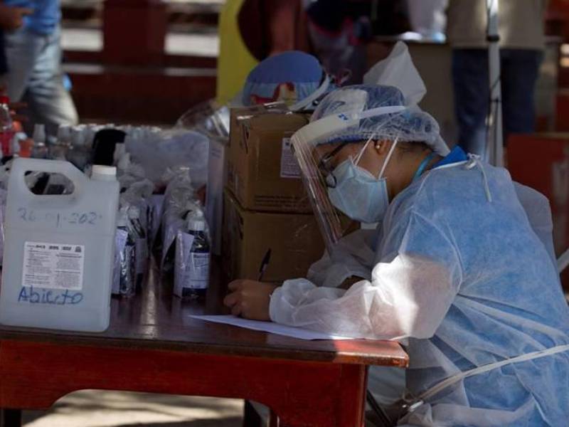 Una brigada médica para detectar casos de covid-19, en el municipio Valle de Ángeles.