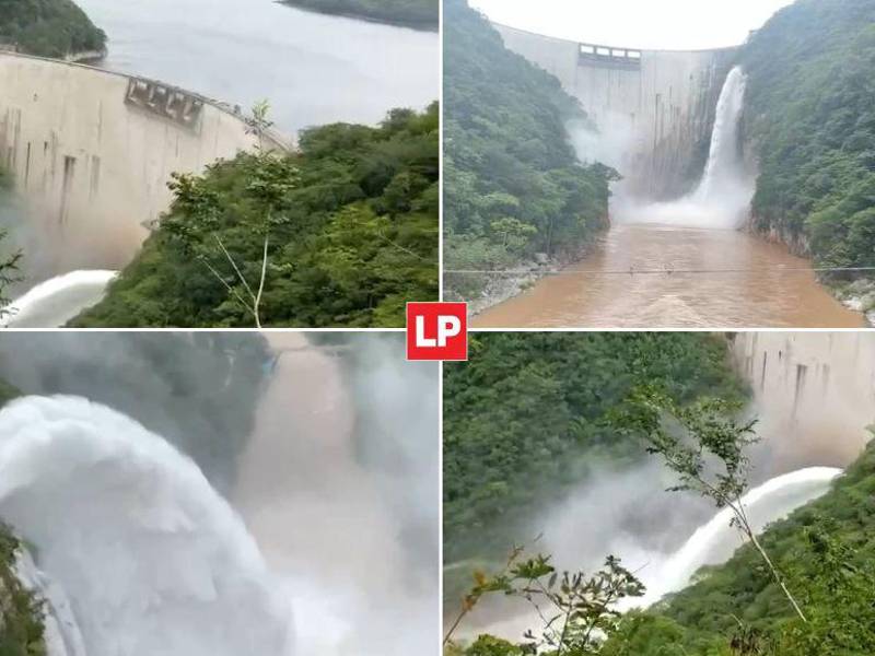 A eso de las 2:15 de la tarde de este sábado se abrieron las compuestas de “El Cajón”, algo que ocurre sólo cuando el embalse está cerca de su nivel máximo.