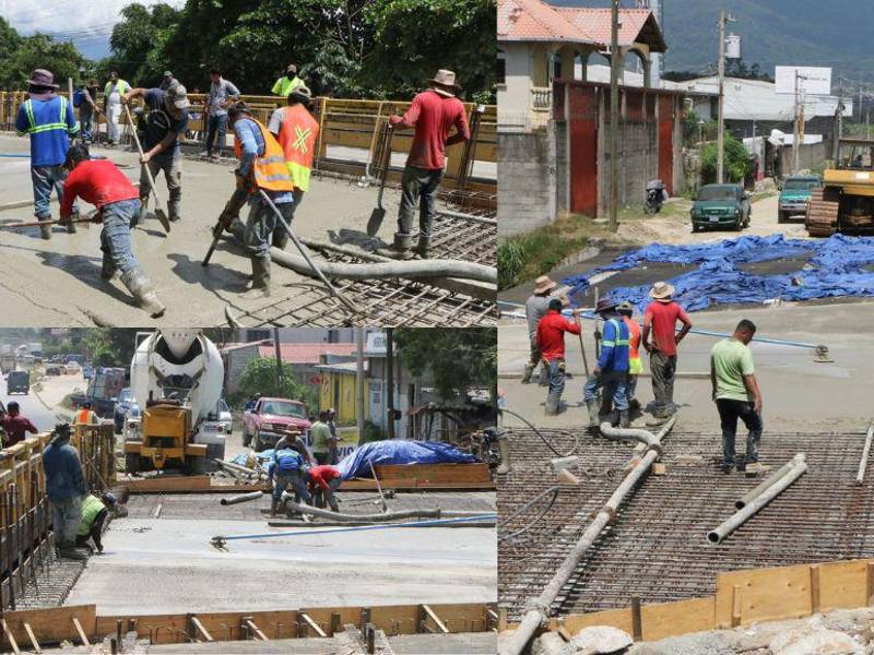 La alcaldía de San Pedro Sula continúa con los trabajos del proyecto de pavimentación de la trocha sur de la 27 calle.