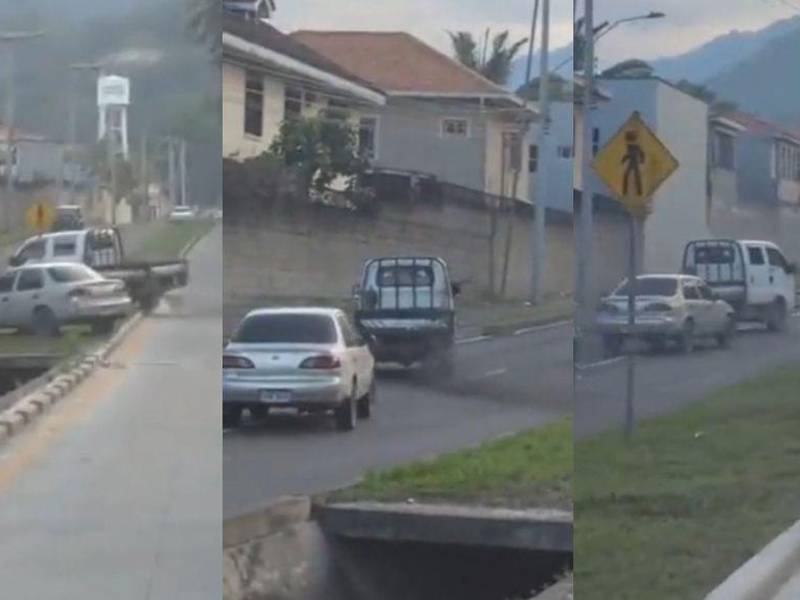 El vídeo fue grabado por un conductor.