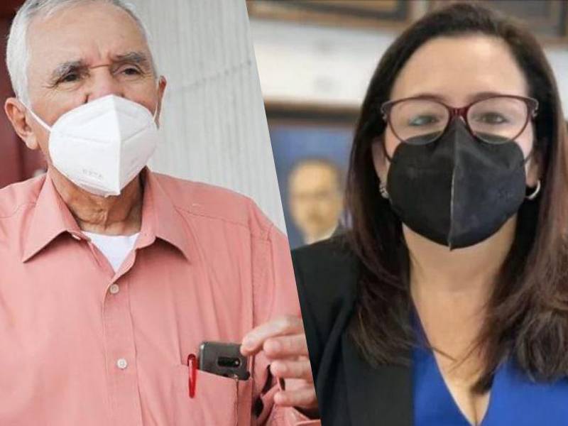 Infectólogo Tito Alvarado y Helga Codina, presidenta del Colegio Médico.