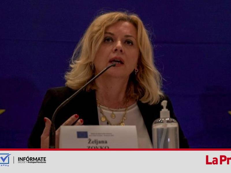 La jefa de la Misión de Observación Electoral de la Unión Europea (MOE UE), Zeljana Zovko.
