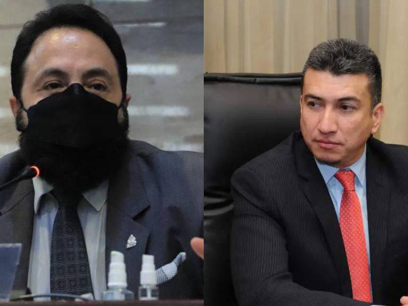 Luis Redondo, presidente del Congreso Nacional, y Rolando Argueta, presidente de la Corte Suprema de Justicia.