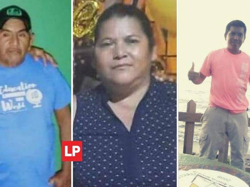 Fotografía en vida de las tres víctimas mortales.