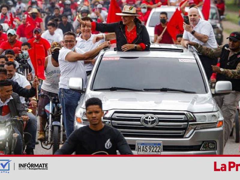 Xiomara Castro visitó el sábado tres municipios del departamento de Yoro en el marco de su campaña por la Presidencia de Honduras.