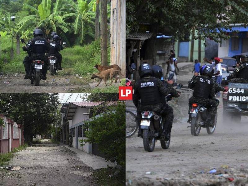 Una calle de tierra que denominan “La Frontera” divide los territorios del Barrio 18 y Mara Salvatrucha (MS-13) en Chamelecón, una zona caliente de San Pedro Sula, norte de Honduras, donde aterrorizan las pandillas.