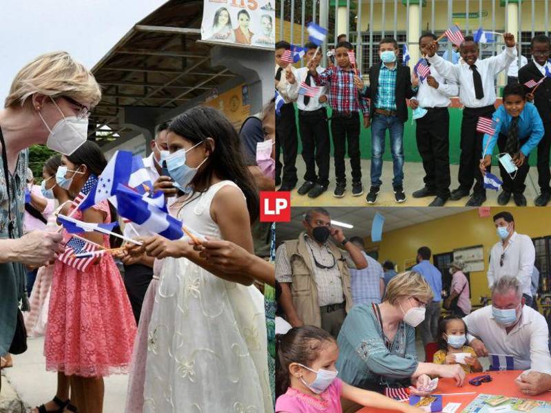 La Embajadora de los Estados Unidos ante la República de Honduras, Laura Dogu, hizo un recorrido en el Centro de Alcance del sector Rivera Hernández.