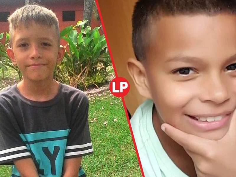 Isaac Portillo, niño desaparecido en Chameleción, y Enoc Pérez, desaparecido en Tela.