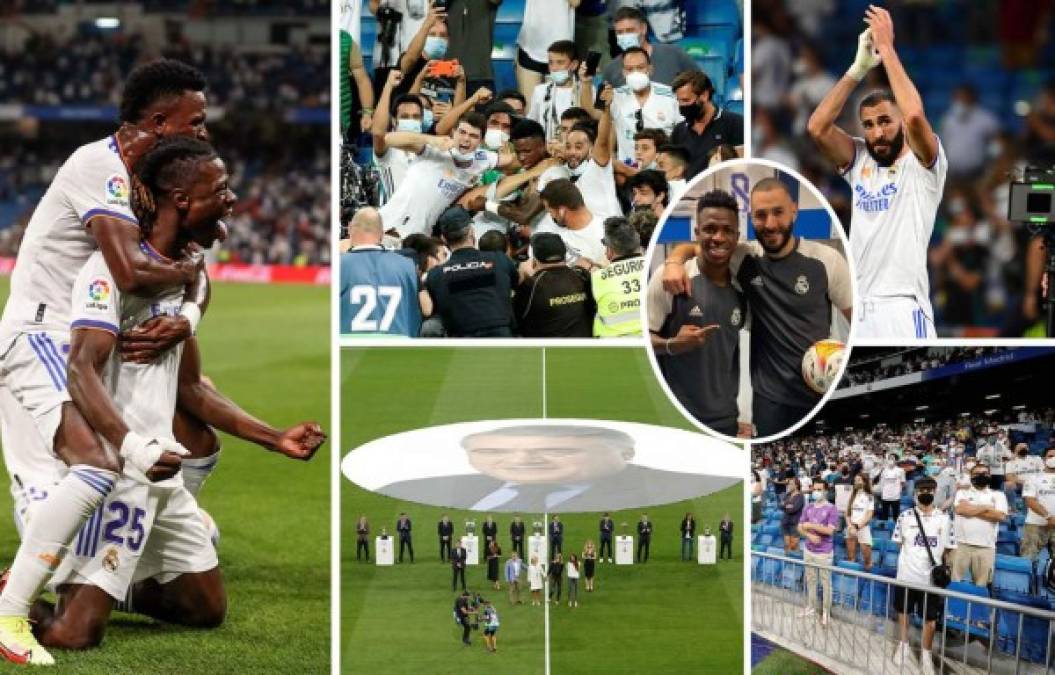 Las imágenes de la remontada del Real Madrid para terminar goleando (5-2) al Celta de Vigo en el regreso del equipo al nuevo estadio Santiago Bernabéu, en un partido en el que fueron protagonistas Karim Benzema, Vinicius y Eduardo Camavinga.