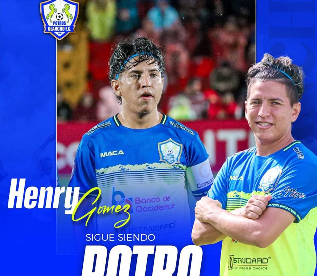 Los Potros del Olancho FC anunciaron la renovación del centrocampista Henry “Cachita” Gómez.