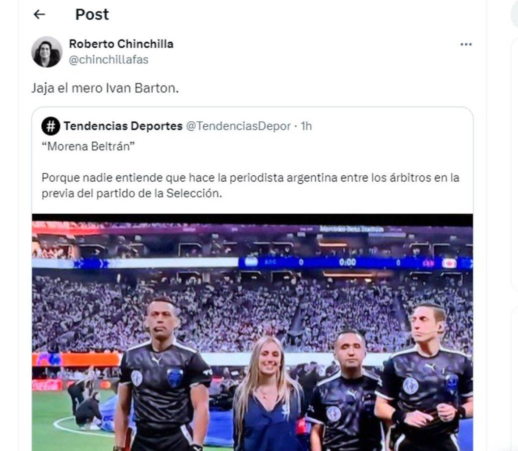 Copa América: Morena Beltrán e Iván Barton son tendencia por el Argentina- Canadá