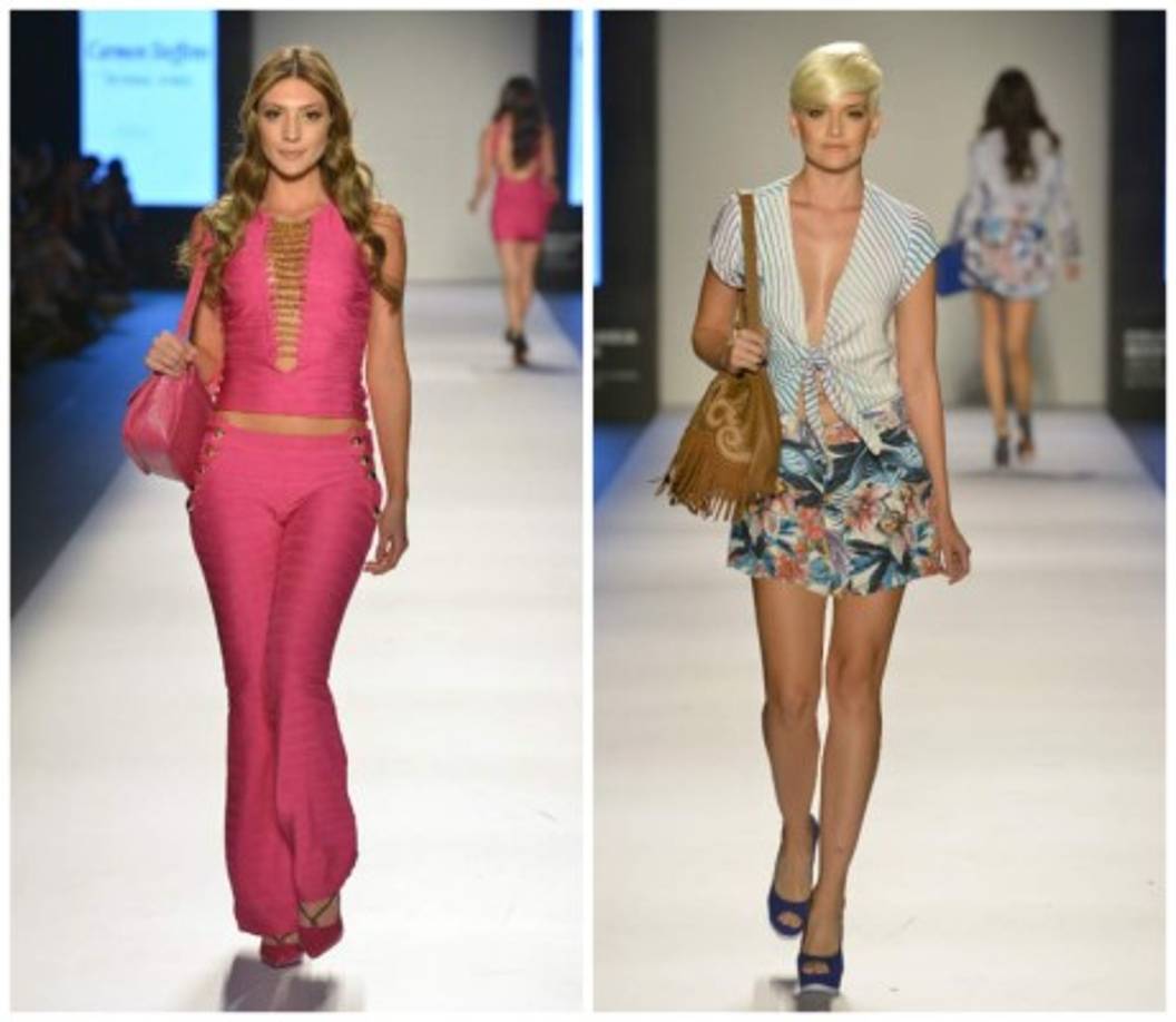 Carmen Steffens. Esta firma reclama la primavera de una forma romántica y muy pret-a-porte con piezas muy femeninas con cortes laterales y estampados selváticos y muy florales.