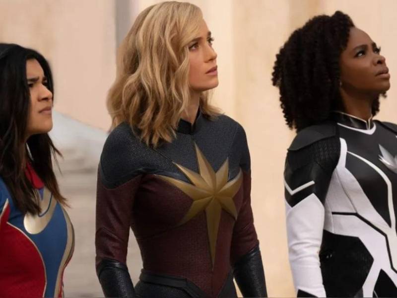 Kamala Khan (Iman Vellani), Carol Danvers (Brie Larson) y Monica Rambeau (Teyonah Parris).