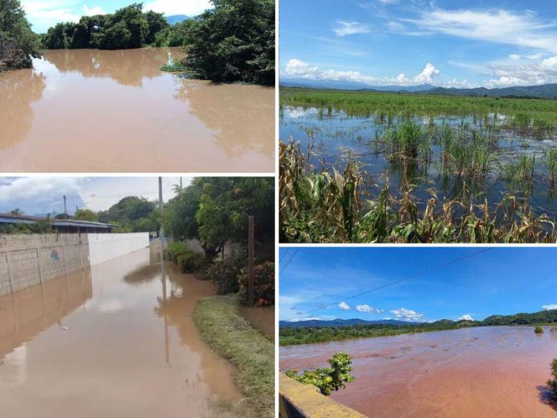 Las lluvias están provocando que el río Ulúa aumente su nivel y en municipios como Proterillos ya se están observando los efectos.