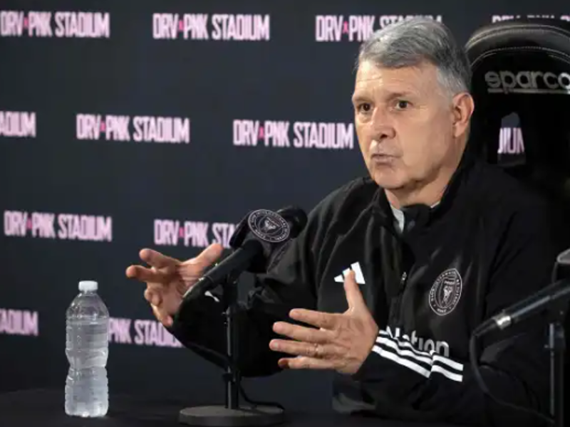 Gerardo “Tata” Martino en conferencia de prensa.