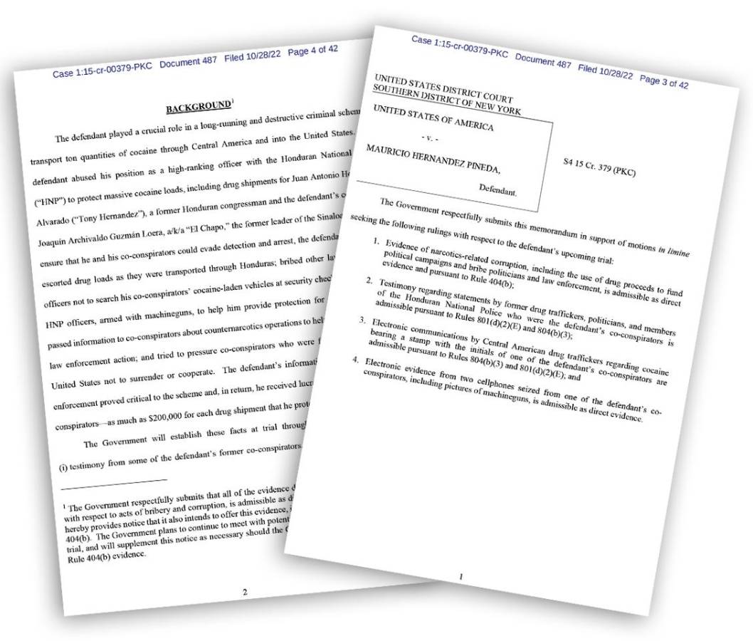 La Fiscalía solicitó a la Corte del Distrito Sur de Nueva York admitir todas las pruebas contra el expolicía Mauricio Hernández.