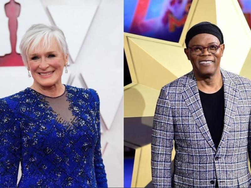 Los actores Glenn Close y Samuel L. Jackson.