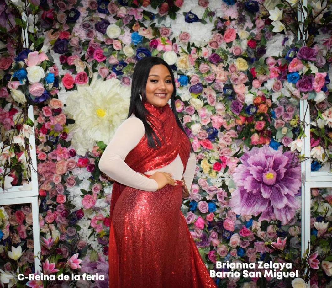 La joven Brianna Zelaya, representante del Barrio San Miguel. 