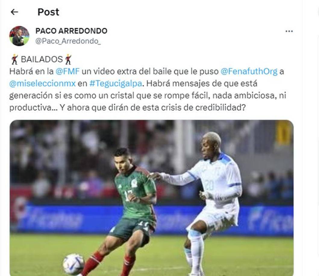 Prensa mexicana señala que fue un baile el de Honduras a su selección. 