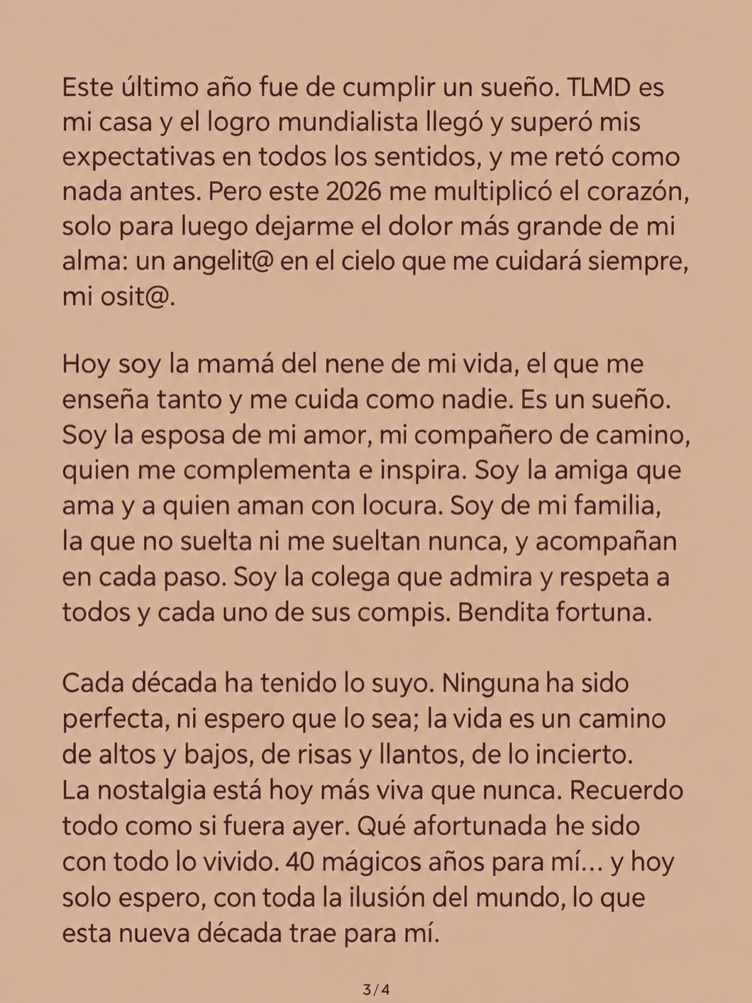 Carmen Boquín celebra sus 40 años con pasión, éxito y una vida plena