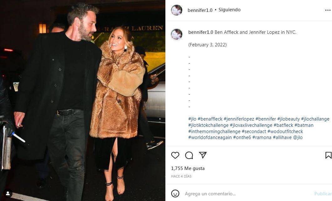 JLo y Ben el pasado 3 de febrero.