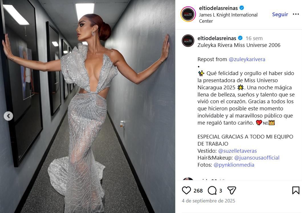 Elsa Oseguera lució el mismo vestido de Zuleyka Rivera, Miss Universo 2006