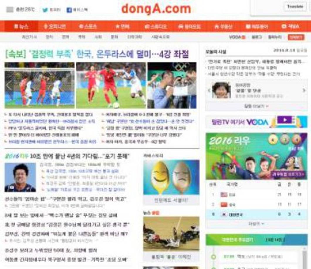 Diario Donga: 'Faltó determinación, nos derrotan y Honduras pasa a semifinales'.