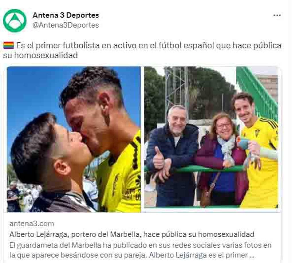La publicación no tardó en convertirse en un absoluto éxito, pues a los poco minutos se viralizó en la red social de Twitter. Diversos medios españoles y del resto del mundo se han pronunciado ya que el portero declaró abiertamente su homosexualidad.