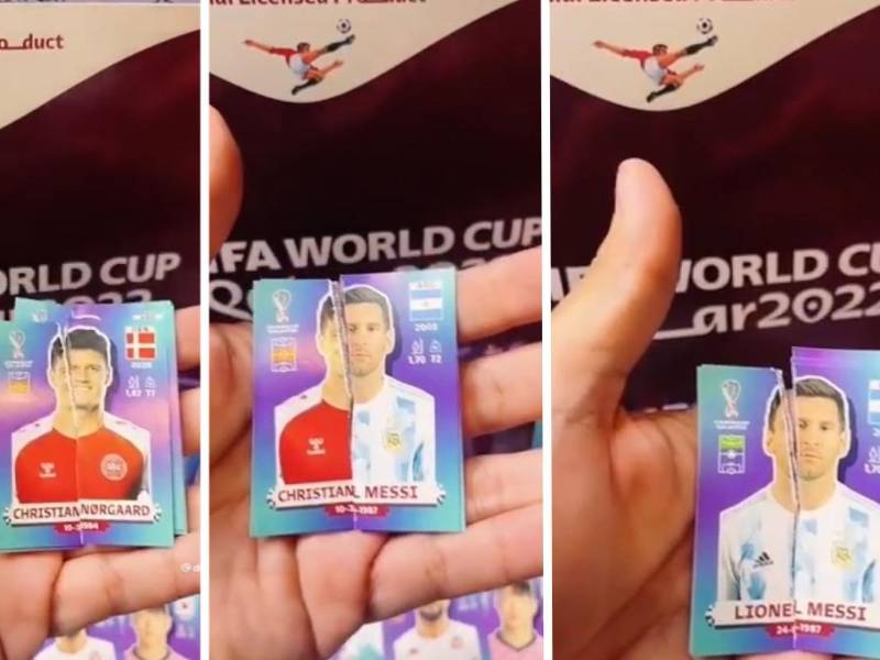 El usuario @damianred94 compartió en Tik Tok el video del momento en el que rompió la ‘figurita’ de Lionel Messi.