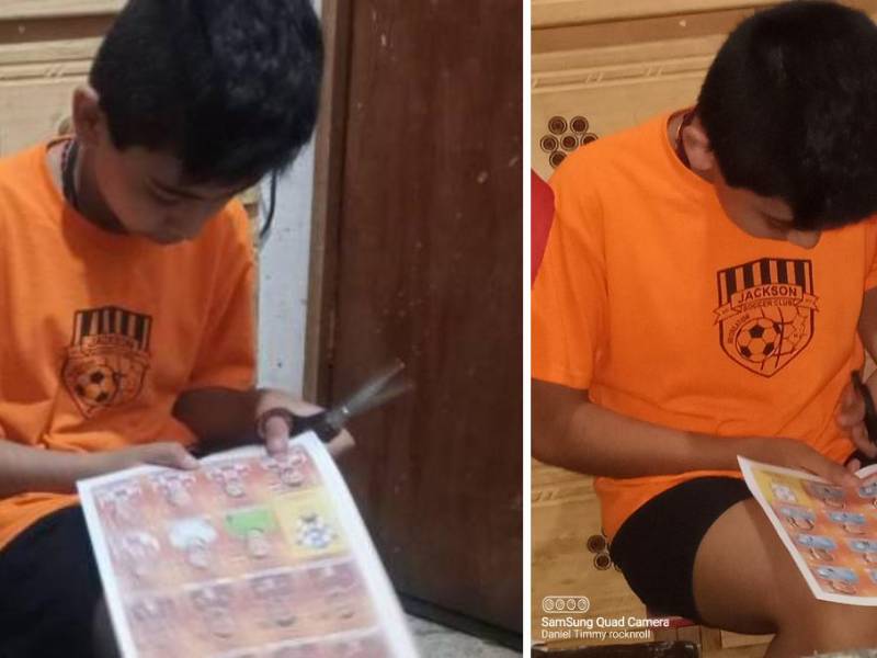 El niño de 11 años le había pedido a su padre el Álbum Panini, pero debido a la falta de recursos su padre recurrió a una ingeniosa solución.