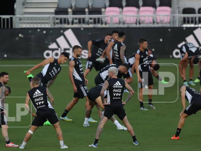 Argentina se entrena en las instalaciones del equipo de la Major League Soccer (MLS), el Inter de Miami.