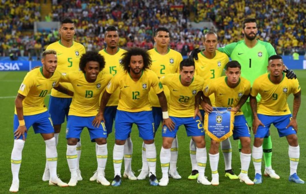 El once titular de Brasil para enfrentar a Serbia en el Mundial de Rusia 2018. Foto AFP