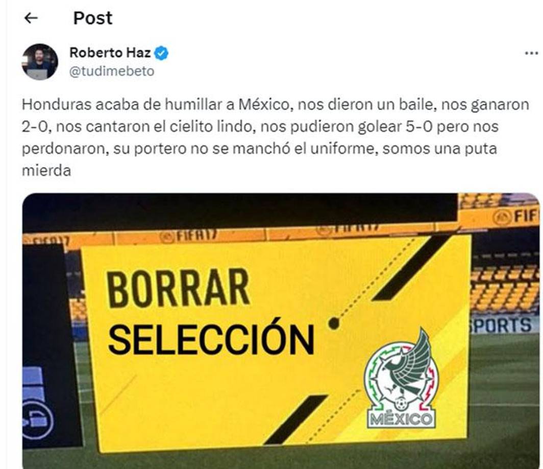 Los mexicanos reaccionaron molestos por el resultado y por el hecho que se les cantó el cielito lindo. 