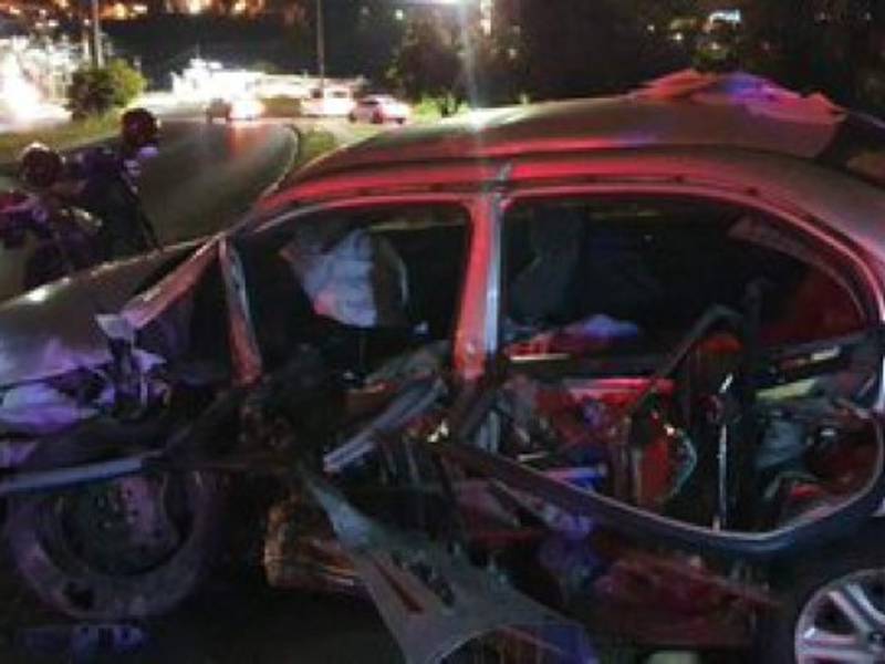 El accidente se produjo en el anillo periférico en el desvío a la colonia Altos de Toncontín.