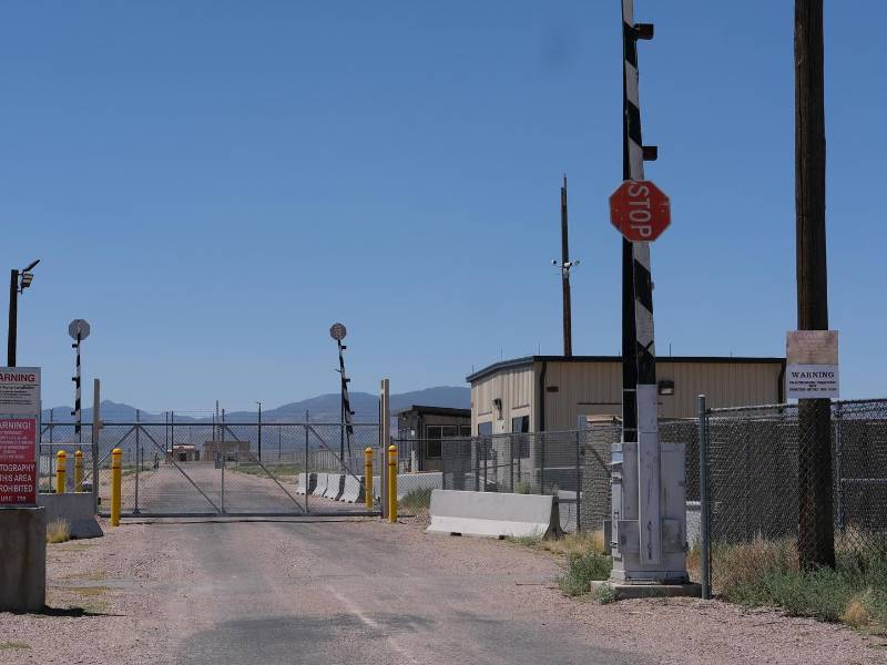 Fotografía de archivo de la entrada del Área 51 en Nevada (Estados Unidos). EFE