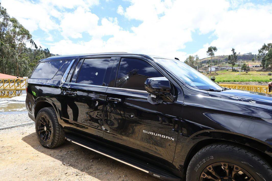 Las imágenes del ataque al convoy de Noboa en medio de las protestas en Ecuador