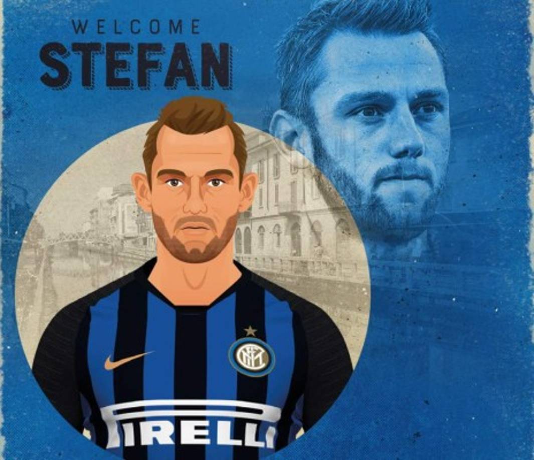El Inter anunció el fichaje del defensa Stefan de Vrij. Llega procedente de la Lazio y firma hasta 2023.