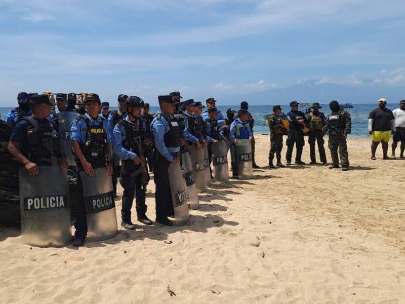 Protestas en Cayos Cochinos durante los últimos días.