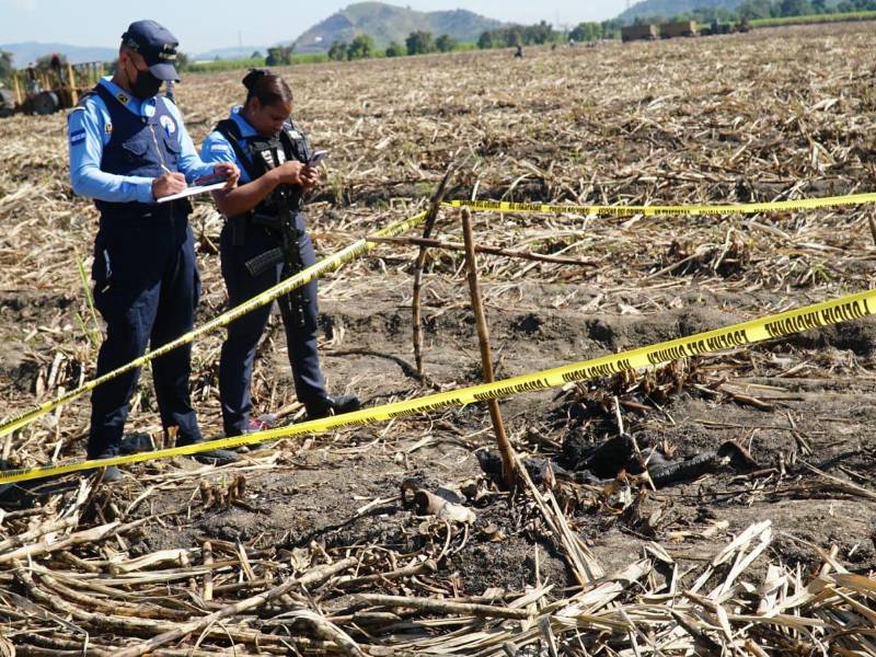 Al menos cinco osamentas humanas fueron encontradas este martes (7 de febrero de 2023) en una cañera cercana al sector Chamelecón, en San Pedro Sula, zona norte de Honduras.