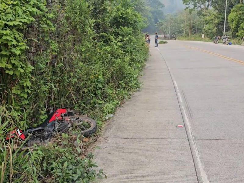 Escena donde fue encontrado Nahún Rivera, asesinado en San Nicolás, Copán.