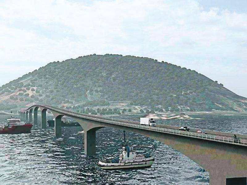 Así lucirá el puente de 2.106 metros que unirá Amapala con tierra firme.