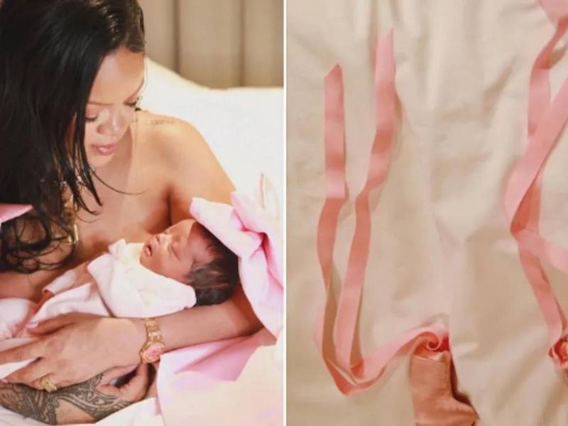 Rihanna compartió esta lindo foto con su hijita en redes sociales.