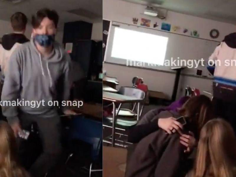 Los estudiantes descubrieron que el atacante no era un policía cuando dijo la palabra ‘bro’.