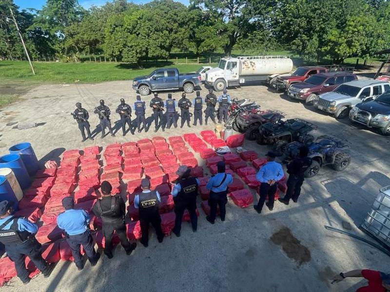 Las drogas han sido decomisadas en el marco del escudo aéreo, marítimo y terrestre, dijeron las autoridades hondureñas.