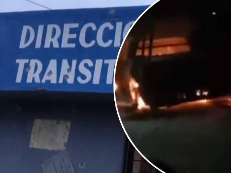 En videos e imágenes difundidas por los propios elementos, se registró cómo quedaron dañadas las instalaciones y una de las unidades inservible.